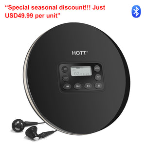 HOTT Rechargeable Portable CD Player CD711