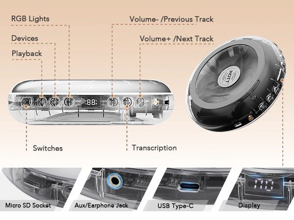 HOTT C901 CD Player Portable - hottaudio