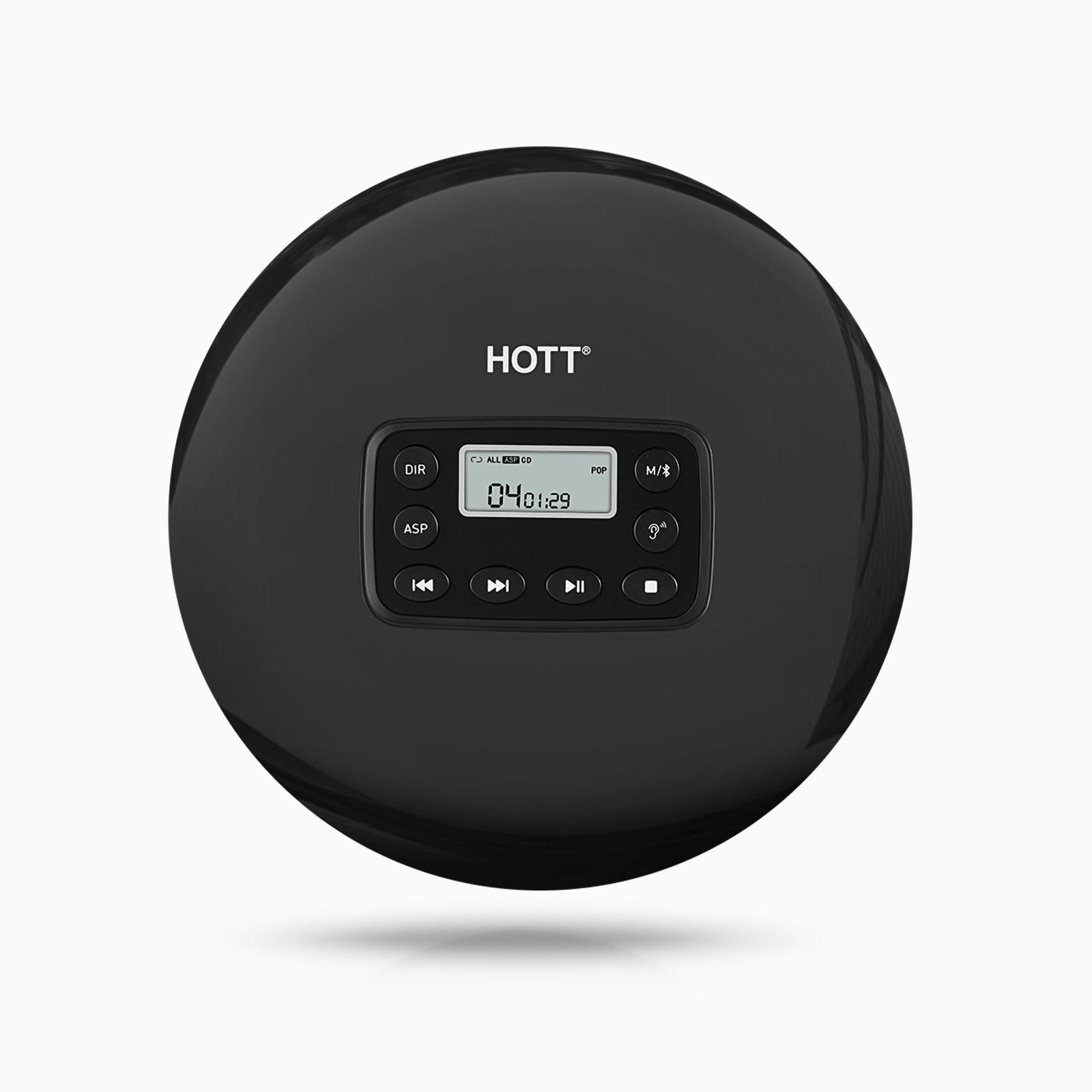 HOTT CD711T Bluetooth Rechargeable Portable CD Player - Black - hottaudio