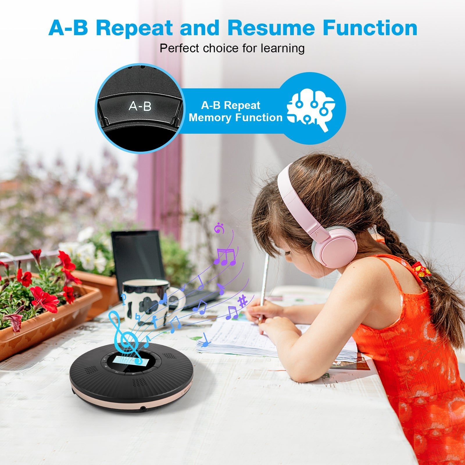 Portable CD Player C228 Black - hottaudio