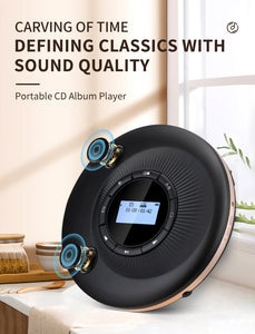Rechargeable Bluetooth Portable CD player with Loudspeaker