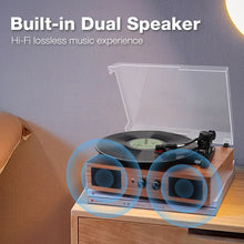 Load image into Gallery viewer, HOTT R311-Bluetooth Vinyl Record Player Turntable with Stereo speakers