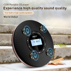 Bluetooth Stereo Portable CD player with FM transmit-HOTT C228