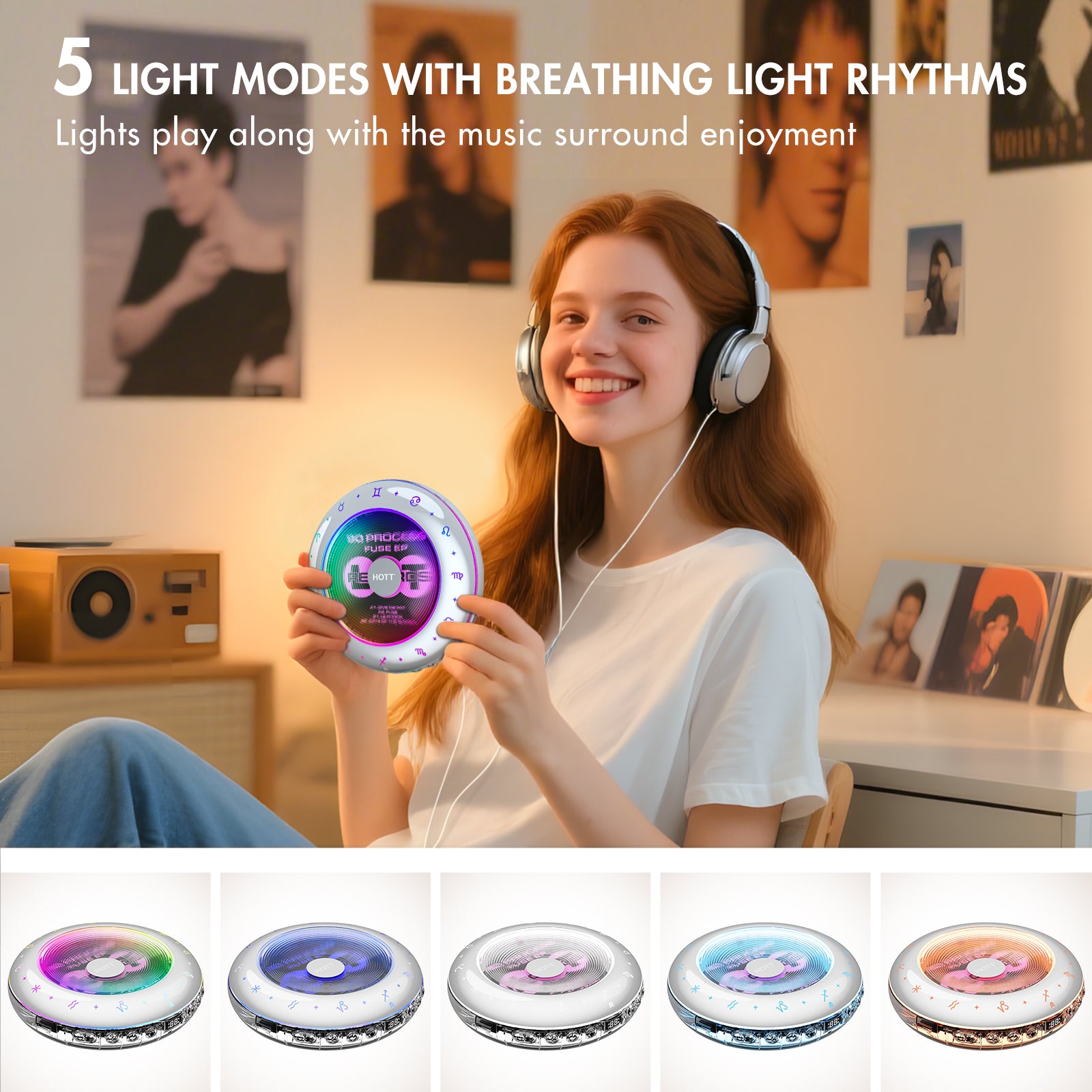 HOTT C901 CD Player Portable