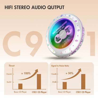 HOTT C901 CD Player Portable