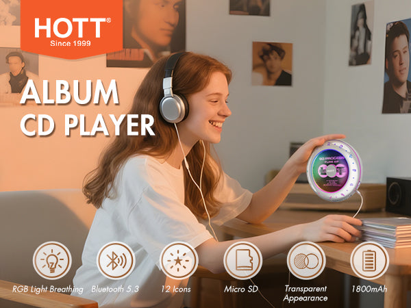 HOTT C901 CD Player Portable