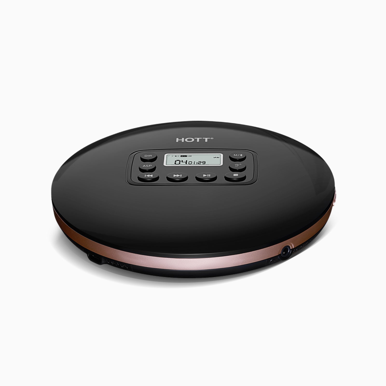 HOTT CD711T Bluetooth Rechargeable Portable CD Player - Black