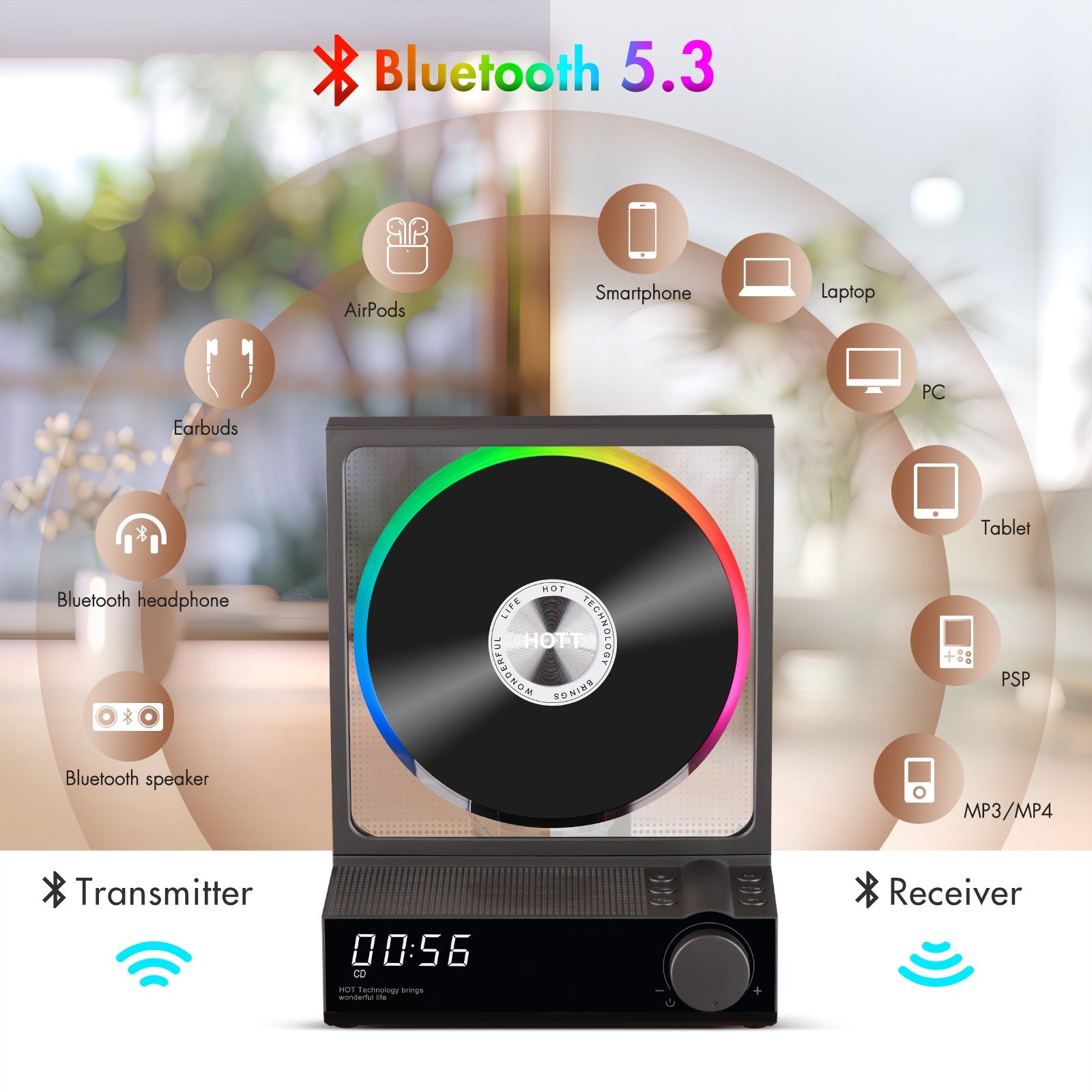 All Media CD Player C229 Grey - With Remote Control - hottaudio