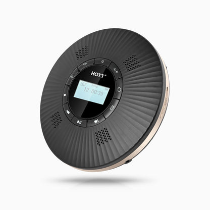 HOTT C228 Portable Bluetooth FM CD Player with 4 Speakers - Black - hottaudio