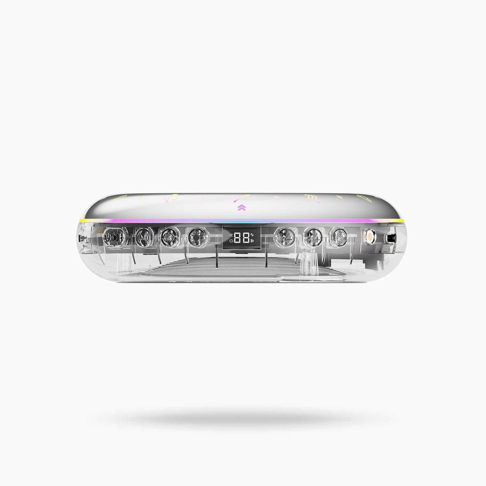 HOTT C901 Round Portable Bluetooth 5.3 CD Player with RGB Light - hottaudio