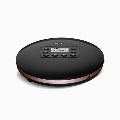 HOTT CD711T Bluetooth Rechargeable Portable CD Player - Black - hottaudio
