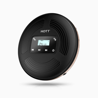 HOTT CD903TF FM Bluetooth Transmitter CD Player - Black - hottaudio