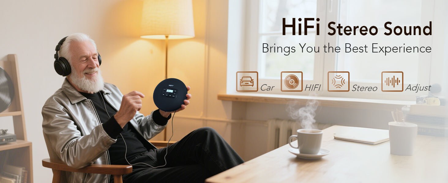 Portable CD Player CD204 Black - hottaudio