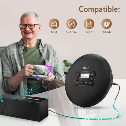 Portable CD Player CD204 Black - hottaudio