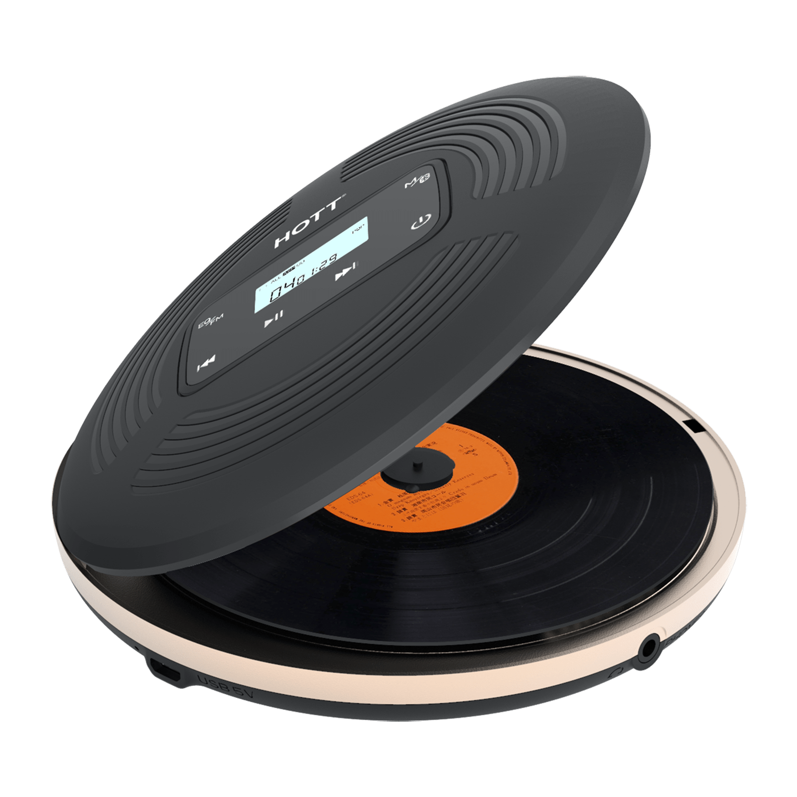 Portable CD Player CD903TF Black - hottaudio