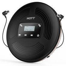 Load image into Gallery viewer, Hott Portable CD player with FM Transmitter &amp; Bluetooth &amp; Backlight rechargeable CD Player for car for home &amp; travel - CD903TF