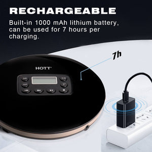 CD711T Bluetooth Rechargeable CD Player | Hottaudio